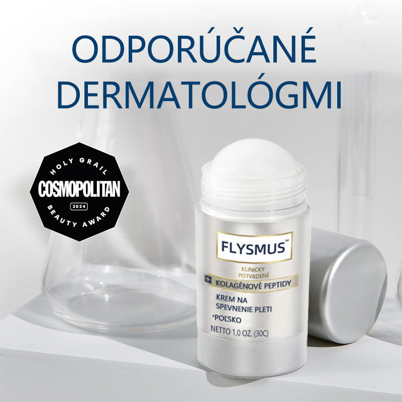 Flysmus™ Kolagénové peptidy SPEVŇUJÚCE SÉRUM v tyčinke 🇸🇰 Certifikované Slovenským ústavom hygieny (SÚH) a Slovenskou dermatologickou spoločnosťou (SDS), zaručujúce najvyššiu kvalitu a bezpečnosť pre vašu pleť.