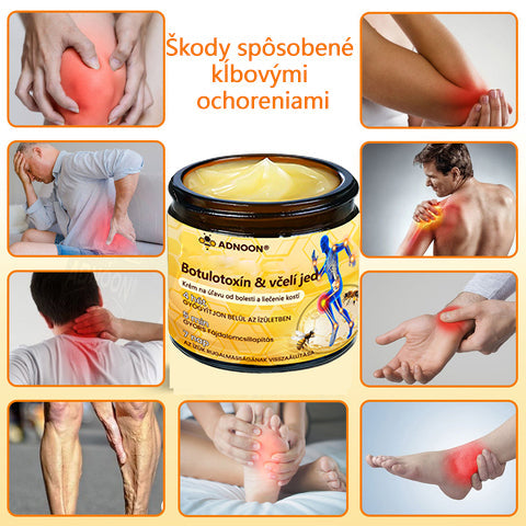 ADNOON® Krém na hojenie kostí s botulotoxínom a včelím jedom ⭐👨⚕️Schválené Slovenskou spoločnosťou ortopedie a traumatológie (SOTS)