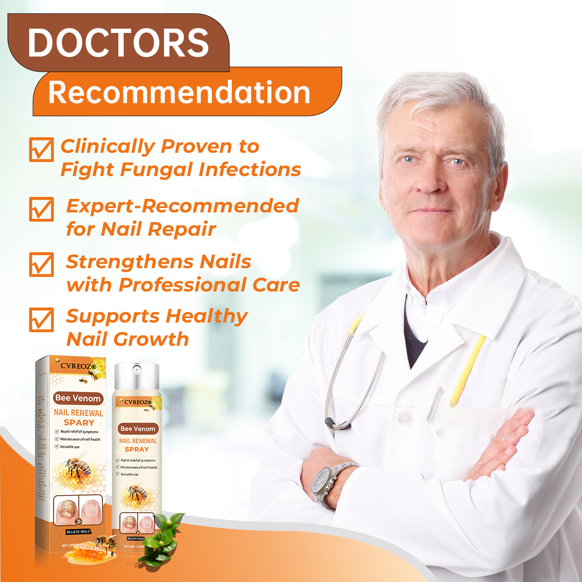 Cvreoz® Sprej na obnovu nechtov s včelím jedom 👨⚕️ 𝘾𝙚𝙧𝙩𝙞𝙛𝙞𝙠𝙤𝙫𝙖𝙣é 𝘼𝙢𝙚𝙧𝙞𝙘𝙠𝙤𝙪 𝘼𝙠𝙖𝙙é𝙢𝙞𝙤𝙪 𝘿𝙚𝙧𝙢𝙖𝙩𝙤𝙡𝙤𝙜𝙞𝙚 (𝘼𝘼𝘿)