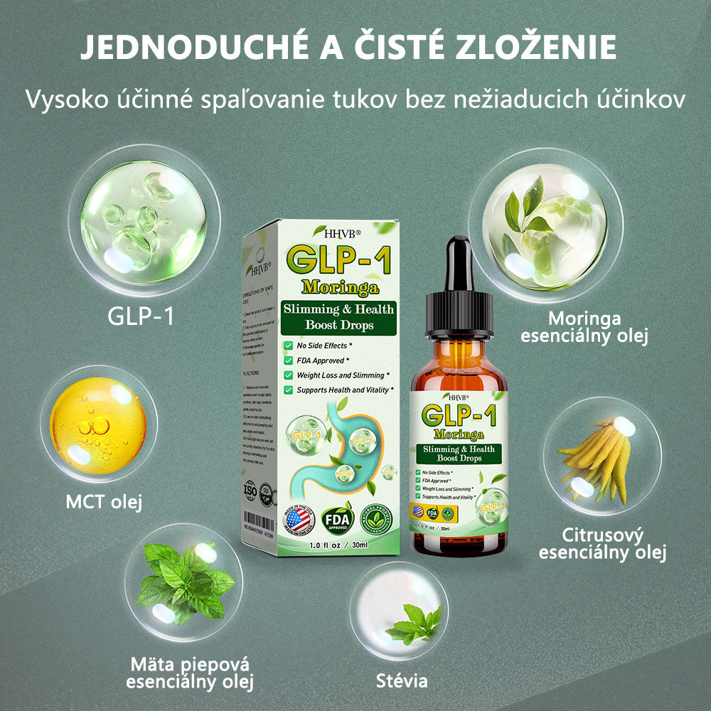 TLOPA® GLP-1 kvapky na chudnutie a podporu zdravia | Potravinársky spaľovač tukov (Vyvinutý Spoločnosťou pre obezitu)