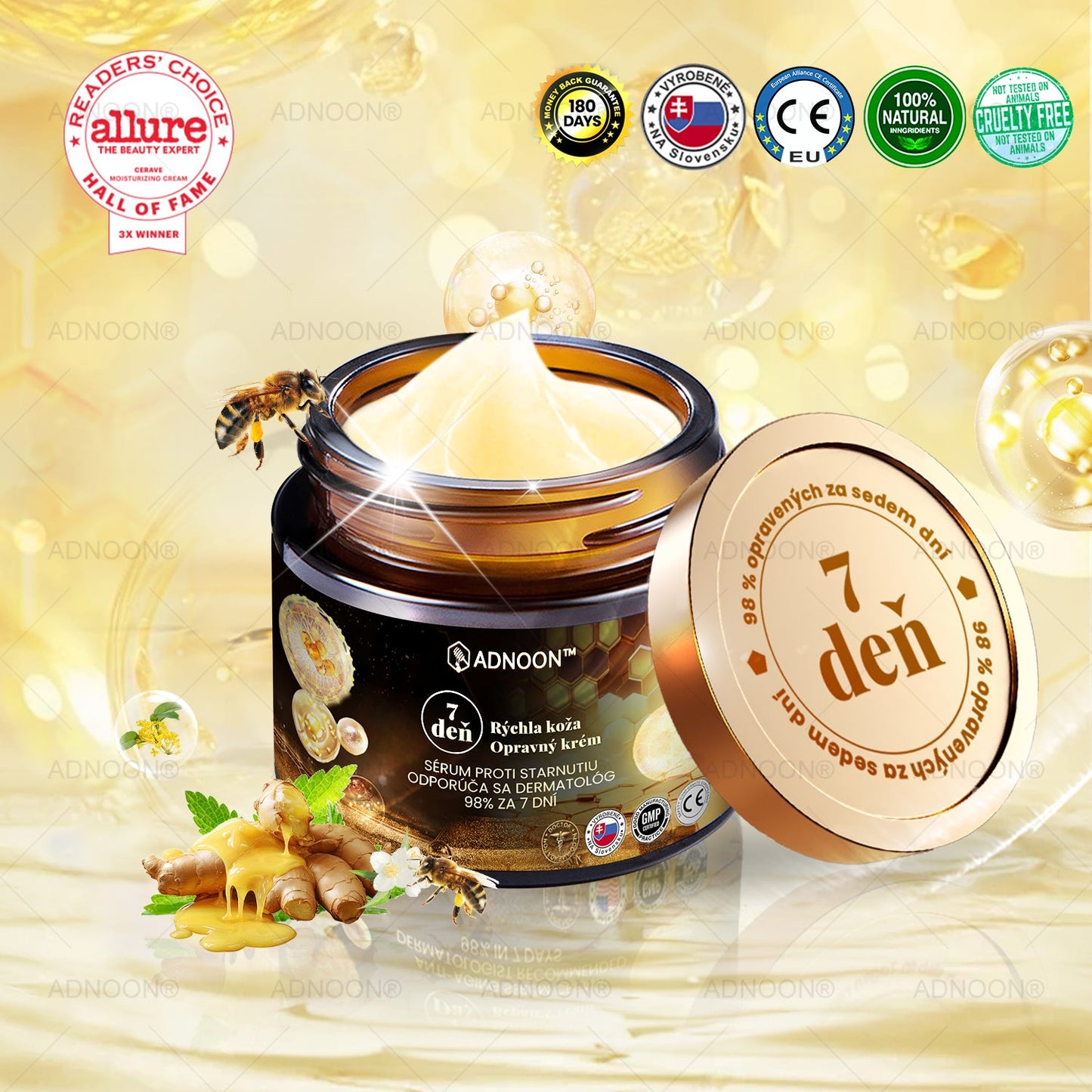 ADNOON® 🌼 Denný krém na rýchlu regeneráciu pokožky – odporúčaný Slovenskou dermatologickou spoločnosťou (SDS)👨‍⚕️.
